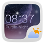 icon Widget Purple Night Style GO Weather EX