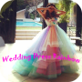 icon Puzzle Wedding Dress Rainbow