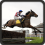 icon horse racing jump simulation