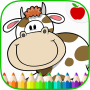 icon Farm Animals Coloring Book