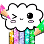 icon Kawaii Coloring Book Glitter