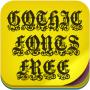icon Gothic Fonts Free per Plum Compass LTE
